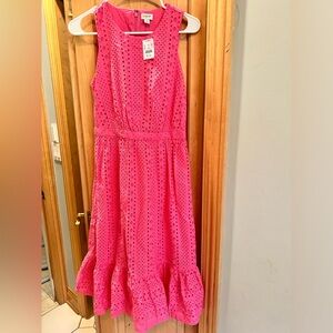 J. Crew Pink Eyelet Dress